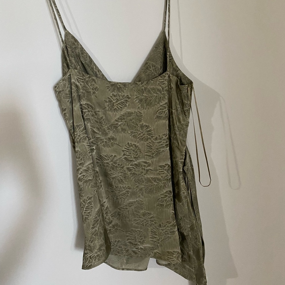 Olive Green Wrap Zara Top - Picture 3 of 3